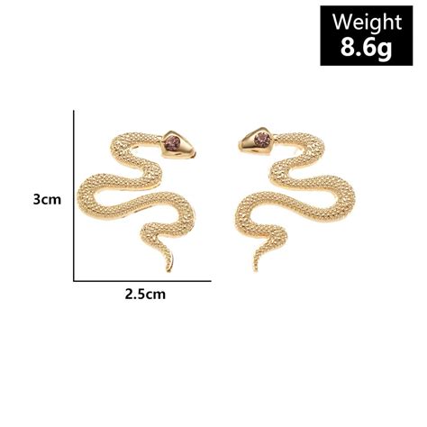 Vintage Snake Stud Earrings Gold Snake Drop Earrings Gothic Serpent