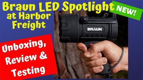 Harbor Freight Braun Led Spotlight Review And Testing 64757