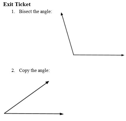 Lesson 1.1.3: Copy and Bisect an Angle - Geometry with Mr. Eoff