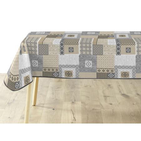 Nappe Rectangle En PVC Costa Beige 140 X 240 Cm