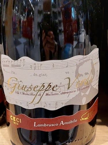 Ceci Giuseppe Verdi Lambrusco Amabile Vivino Us