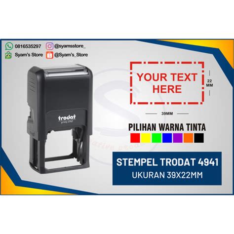 Jual Stempel Trodat Stempel Persegi Stempel Warna Otomatis Logo