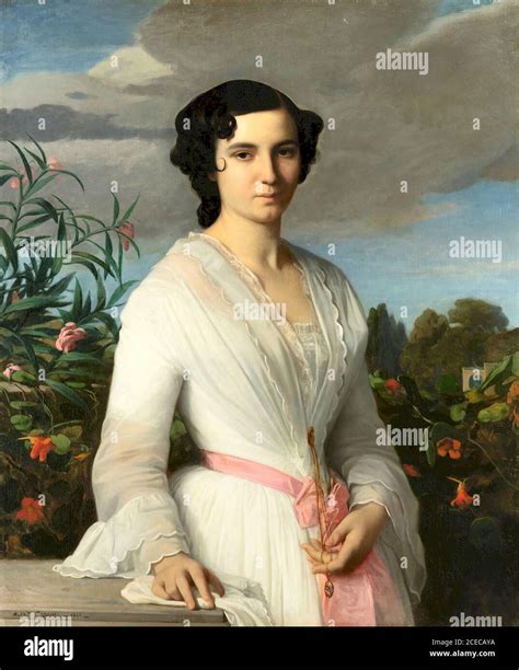 Cabanel Alexandre - Portrait of Mademoiselle Louise Marès Soon-to-Be ...