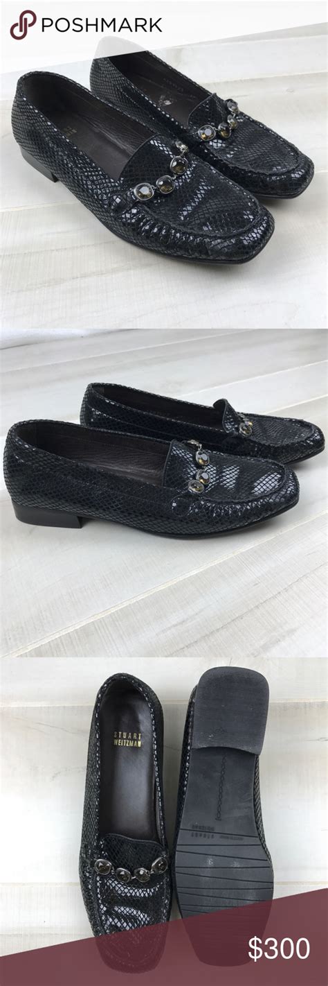 Stuart Weitzman Vintage Jeweled Snakeskin Loafer Vintage Jewels