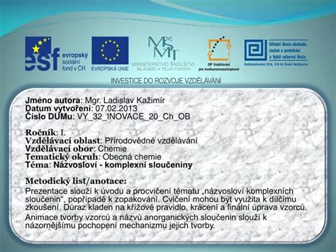 PPT Jméno autora Mgr Ladislav Kažimír Datum vytvoření 07 02 2013