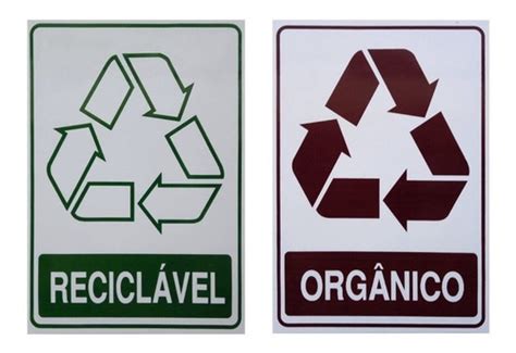 Adesivos P Lixeiras Coleta Seletiva Orgânico Reciclável Mercadolivre