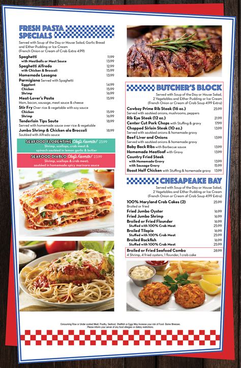 Our Menu - Cambridge Diner in Cambridge, Maryland