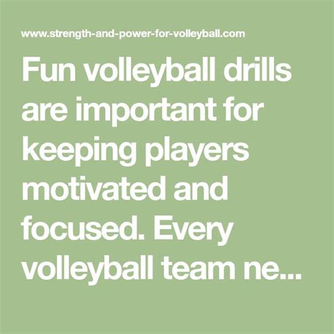 Fun Volleyball Drills to Stimulate Volleyball Team Practice ...