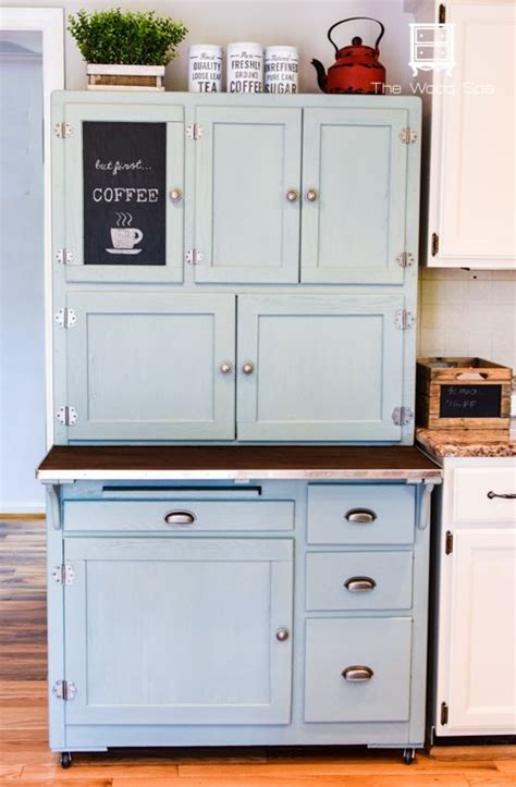 A Hoosier Cabinet Made Into A Coffee Bar The Wood Spa By Pat Rios