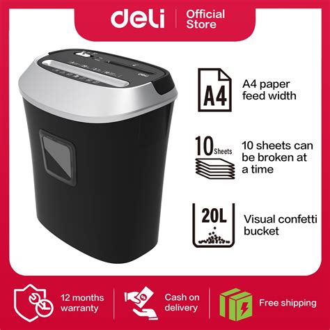 Jual Deli Paper Shredder Mesin Penghancur Kertas Staples Kartu Kredit