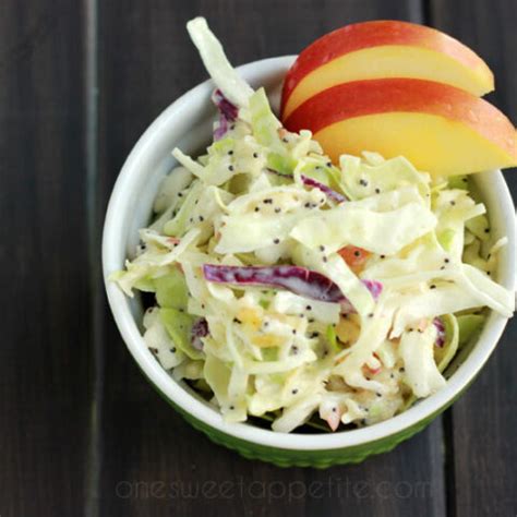 Easy Apple Coleslaw Recipe - One Sweet Appetite