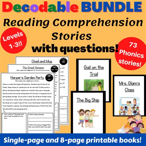 Reading Comprehension Decodable Passages Bundle Orton Gillingham Mama