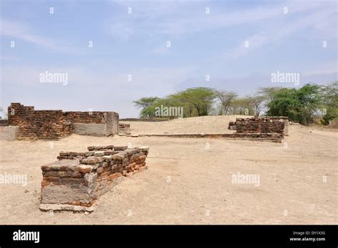 India, Gujarat, Lothal, ruins of ancient city, Lothal Indus Valley ...