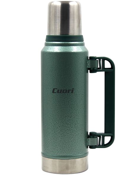 Termo Cuori Alpi 1L de acero Inox con tapón cebador y asa Verde