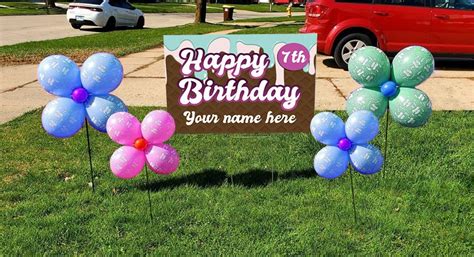 Birthday Yard Signs Personalized Birthday Yard Sign Happy Etsy