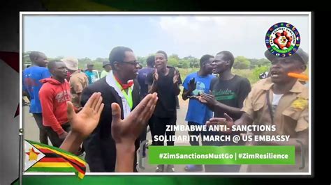 Zimbabwe Anti Sanctions Solidarity March At The Us Embassy Youtube