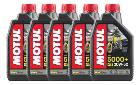 Kit Óleo Motul 5000 4t 20w50 Semissintético 5 Litros Frete grátis