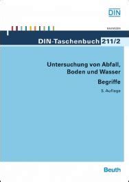 DIN Taschenbuch 211 2 Untersuchung Von Abfall Boden Und Wasser