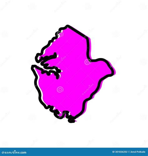 Eastern Region Of Uganda Vector Map Illustration Stock Illustration