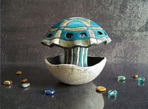 Ceramic Jellyfish Hanging Planter Pot Hanging Terrarium Raku Etsy