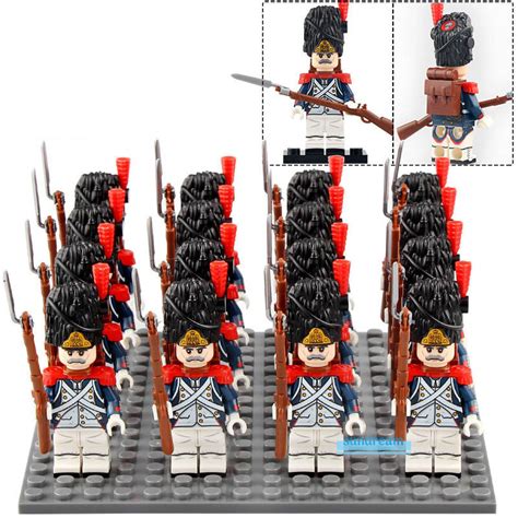 Grenadier Of The Old Guard Napoleonic Era Army Lego Diy Minifigures Toys 16pcs Building Toy