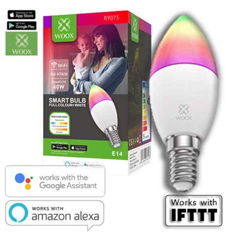 Woox E Smart Led Light Bulb W Wifi Rgbw Colour Change App Alexa