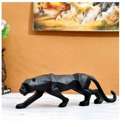 E Ezra Black Jaguar Showpiece For Home Decor Black Panther Statue For