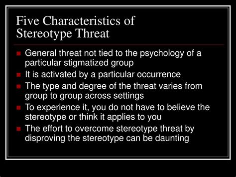 Ppt Stereotype Threat And The Impact On Academic Performance Powerpoint