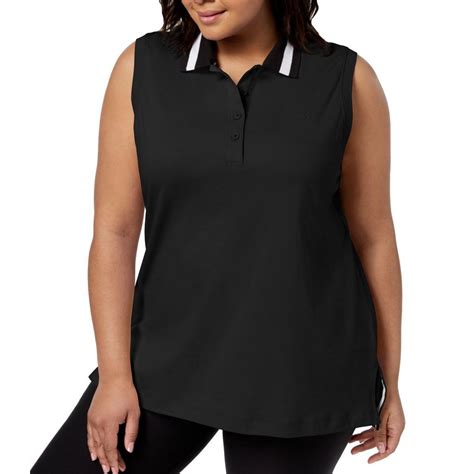 Calvin Klein New Womens Performance Plus Size Sleeveless Polo Shirt Top 3x Tedo Ebay