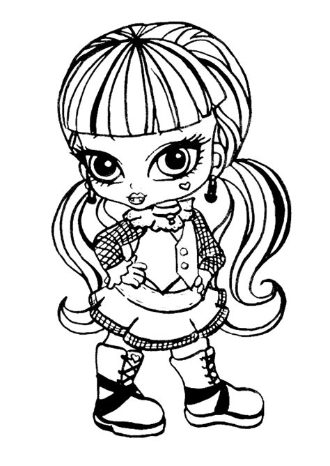 Draculaura Bebé Monster High Para Colorear Dibujos De Monster Dibujos