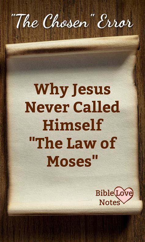 The Chosen I Am The Law Of Moses