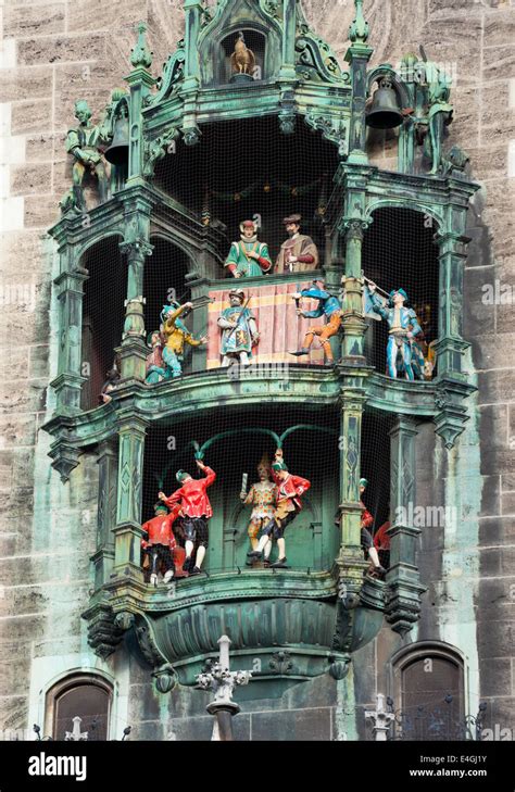 Glockenspiel on the Munich city hall, Germany Stock Photo - Alamy