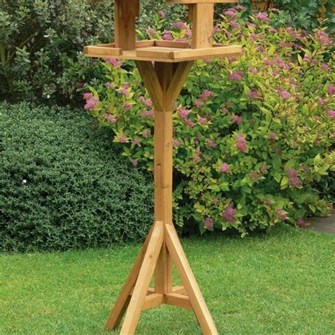 Wooden Traditional Bird Table Garden Birds Feeder Feeding Etsy