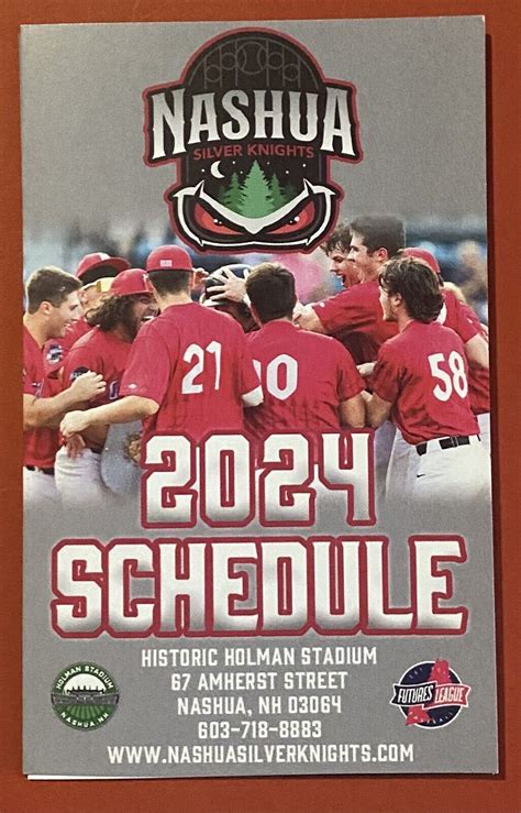 Nashua Silver Knights Schedule Minor Baseball Sked Not Ebay