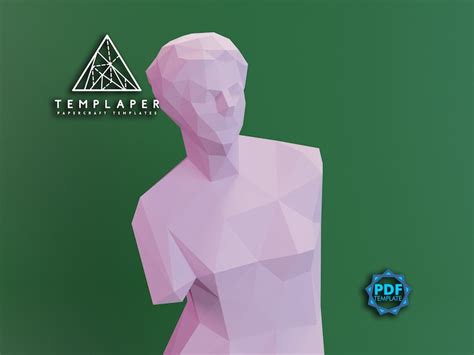 Diy 3d Venus De Milo Paper Model Low Poly Sculpture Do It Yourself Paper 3d Art Printable 3d