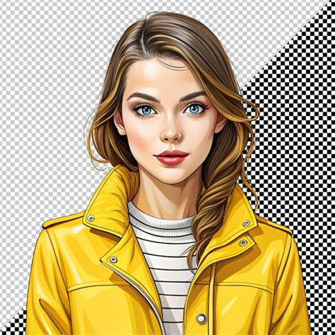 Premium Psd Women Wearing A Yellow Jacket