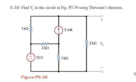 Solved Find V In The Circuit In Fig P Using Chegg