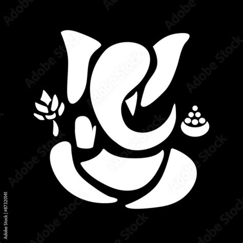 Ganesha or Ganesh, Hindu God symbol. Stock Vector | Adobe Stock