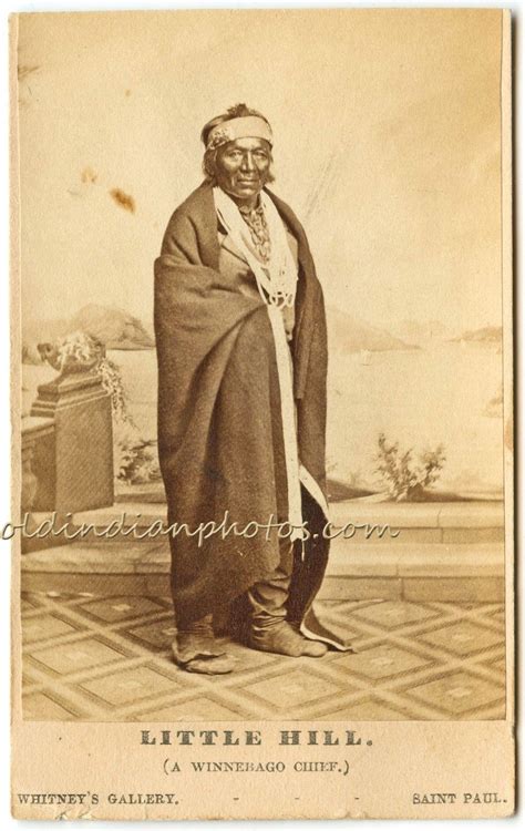 Little Hill Winnebago Chief By Whitney St Paul C1862 Native