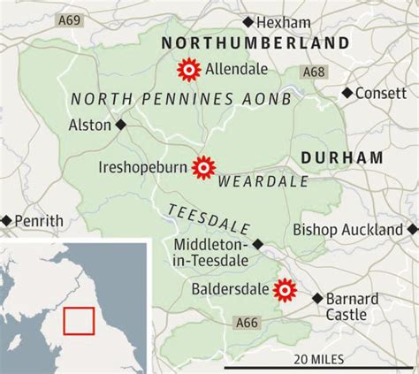 North Pennines Map