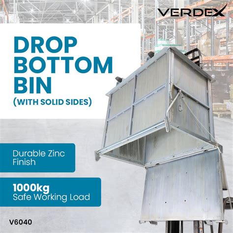 Drop Bottom Bin Solid Sides Verdex Equipment