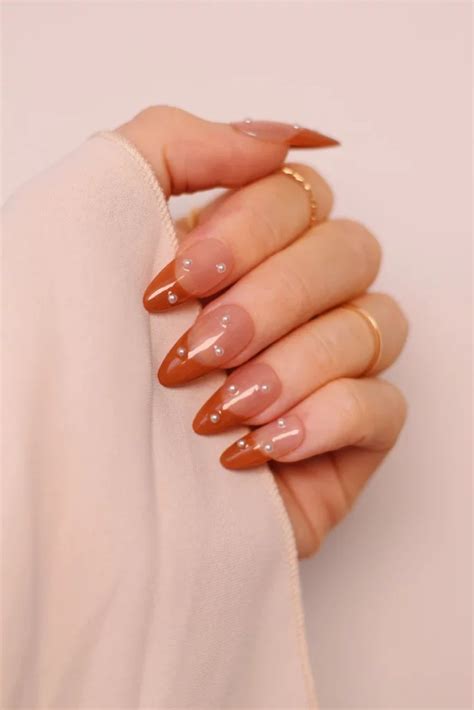 61 Trending Brown French Nail Designs In 2022 That You Need To See