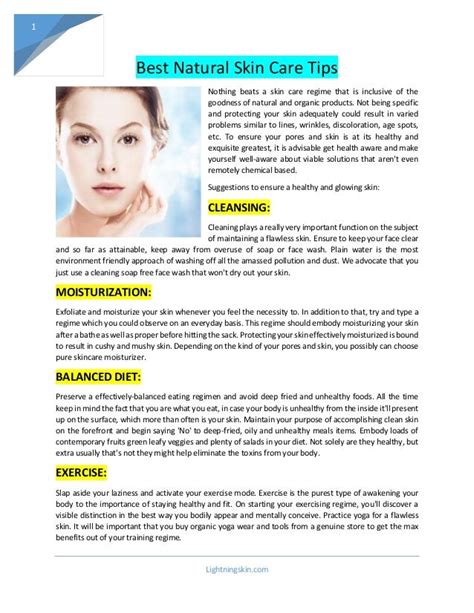 Best Natural Skin Care Tips