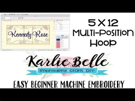 Brother PE770 Or PE800 5x12 Multi Position Large Hoop Tutorial Using