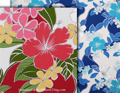 Floral Fabric Tropical Hibiscus Plumerias Learn More At