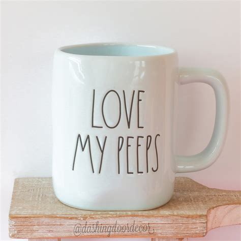 Rae Dunn Easter Mug Love My Peep S Mug Easter Coffee Mug Blue Mug