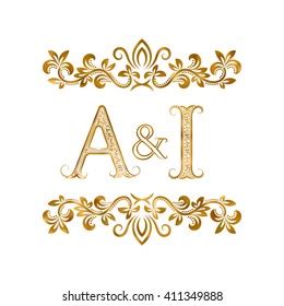 N Vintage Initials Logo Symbol Letters Stock Vector Royalty Free