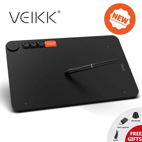 New VEIKK Voila L 10 X 6 Inch Graphics Drawing Tablet Drawing Pad For