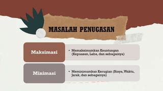 PPT Mata Kuliah Riset Operasi Untuk Materi Metode Penugasan PPT