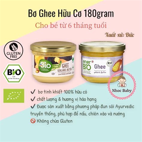 Bơ Ghee hữu cơ Bio cho bé 180g Đức chuẩn air Shopee Việt Nam